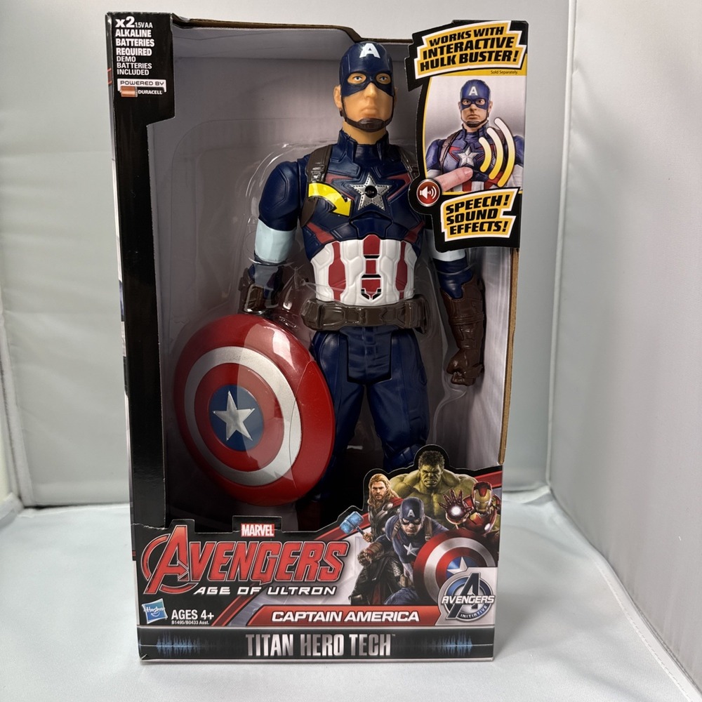2015 Hasbro Marvel Titan Hero Tech Avengers Age Of Ultron Captain America 12in